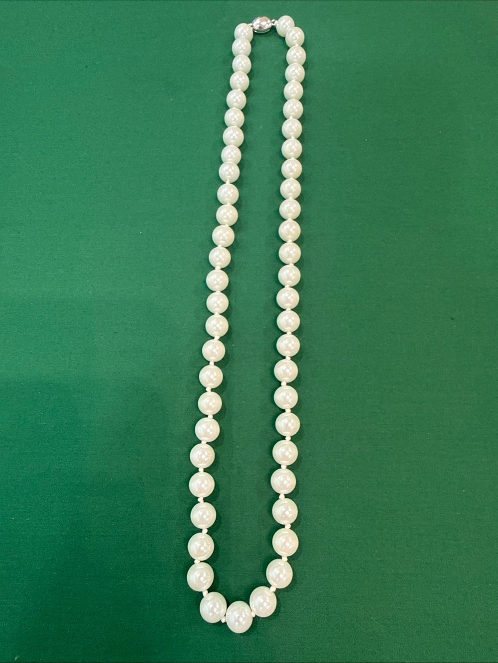 Strand Of Faux Pearl Beaded Necklace Magnetic Closure #66A - Picture 1 of 4